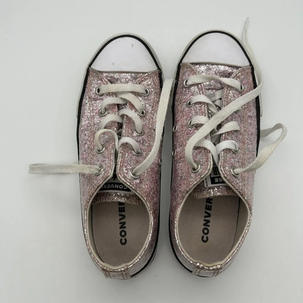 Converse Chuck Taylor All Star‎ Shoes Unisex Kids Sz 3 Pink Glitter Low Top